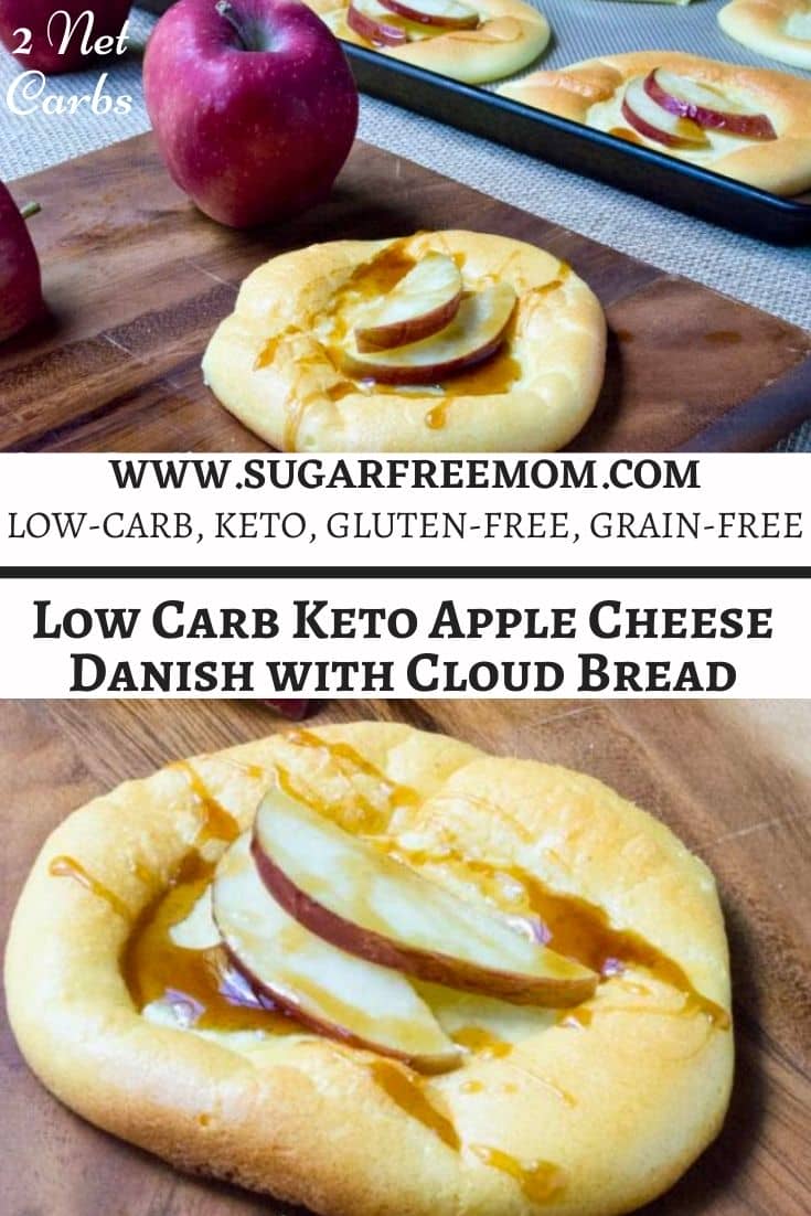 Low Carb Keto Apple Cheese Danish with Cloud Bread