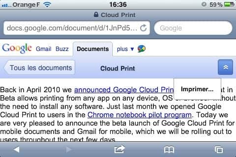 Google Cloud Print : le test