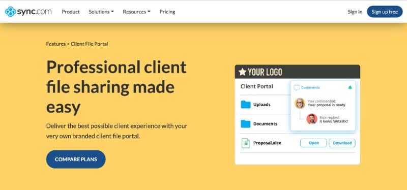 sync client portal cta