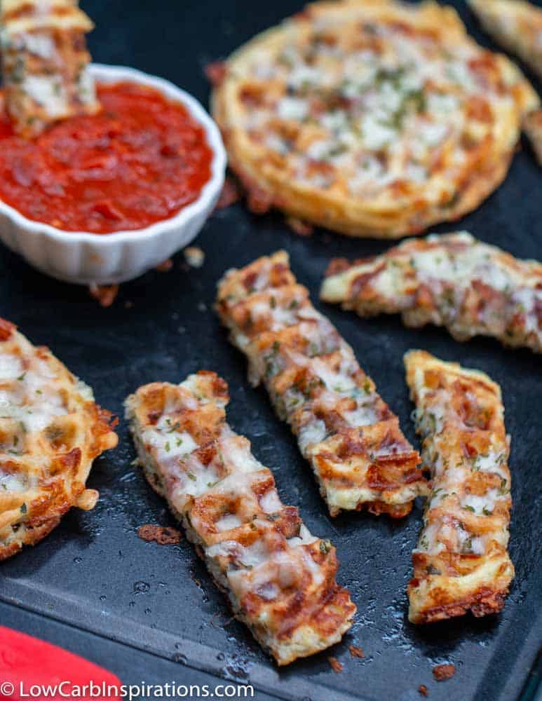 Cheesy Garlic Bread Chaffle Recipe