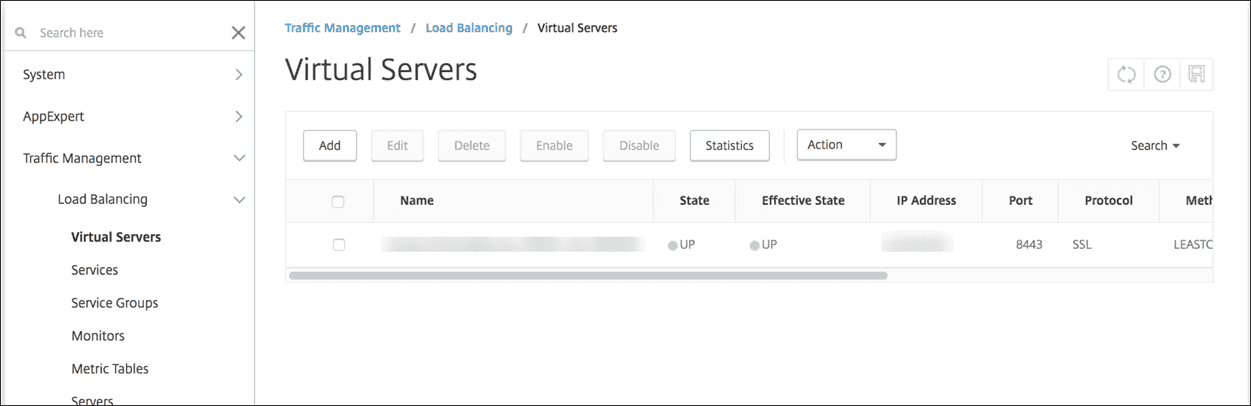 NetScaler Gateway status screen