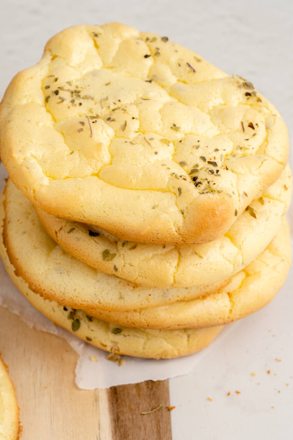 stack of baked cloud breads