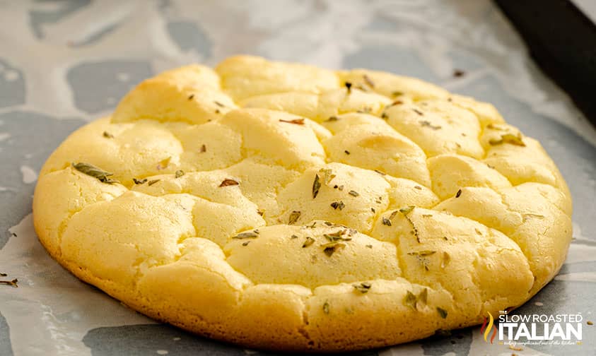 closeup of 3 ingredient cloud bread