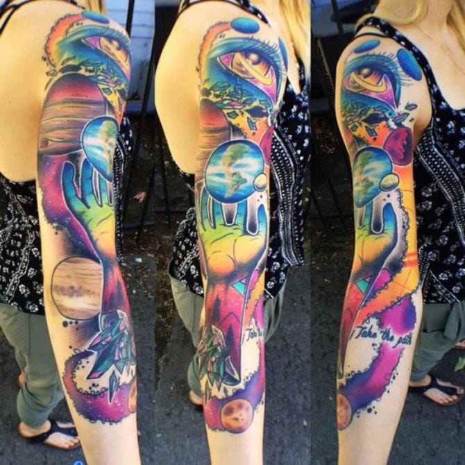 Rainbow Tattoo Sleeve