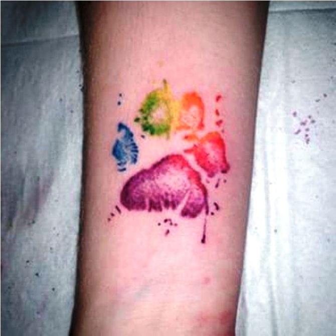 Rainbow Watercolor Tattoo