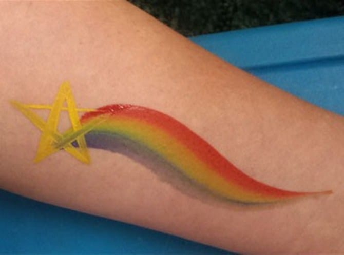 Rainbow Star Tattoo