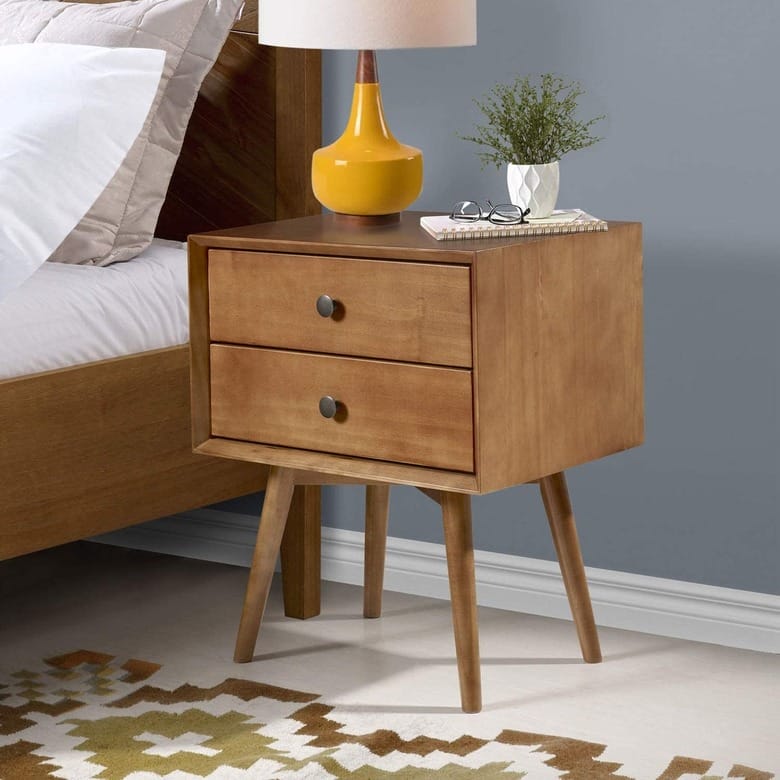 Walker Edison Midcentury Modern Wood Nightstand