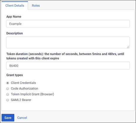 Create an OAuth client