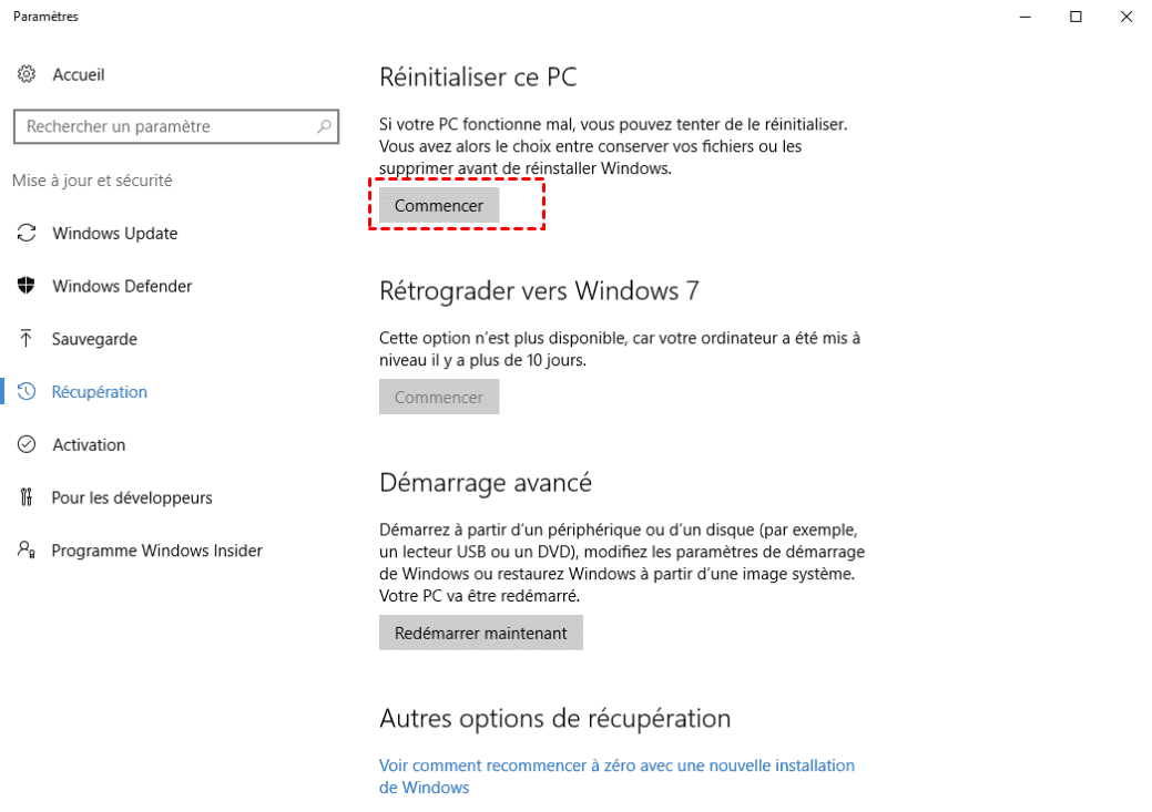 Téléchargement dans le cloud ou réinstallation locale ? Toutes informations