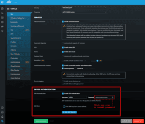 What is the Default Username & Password for UniFi Access Points?