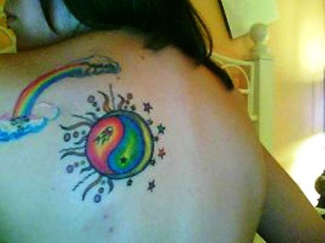 Rainbow Yin Yang Tattoo