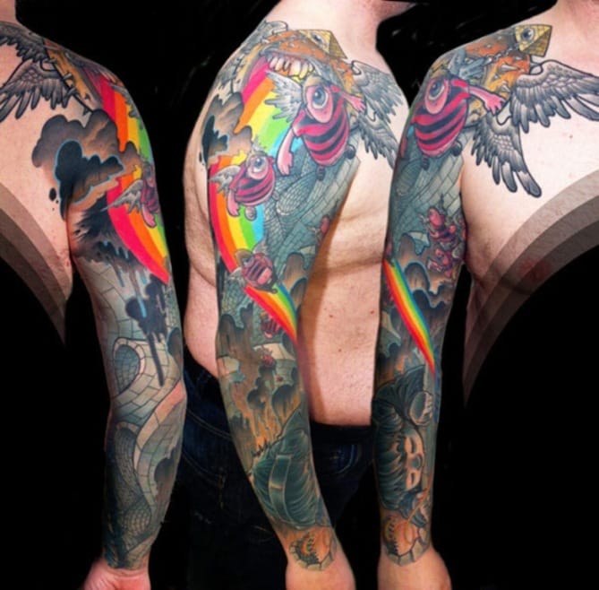 rainbow fish tattoo