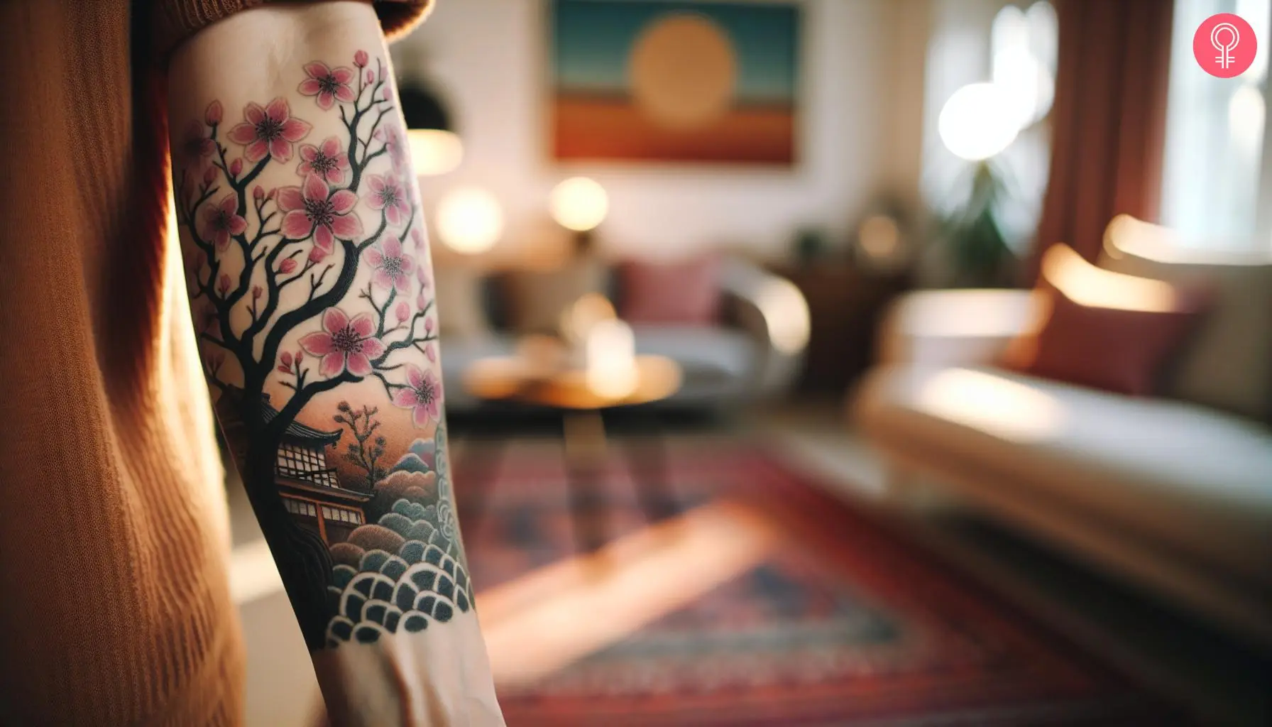 Half-sleeve Japanese tattoo on the forearm