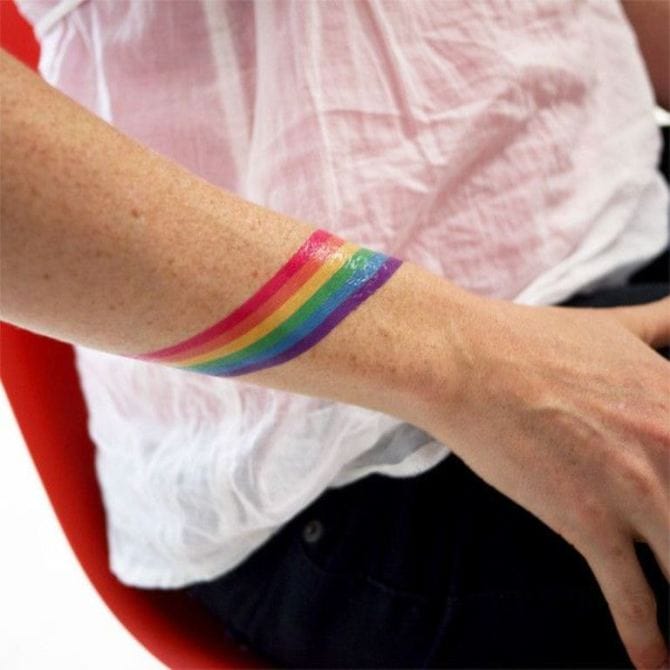 Rainbow Wrist Tattoo