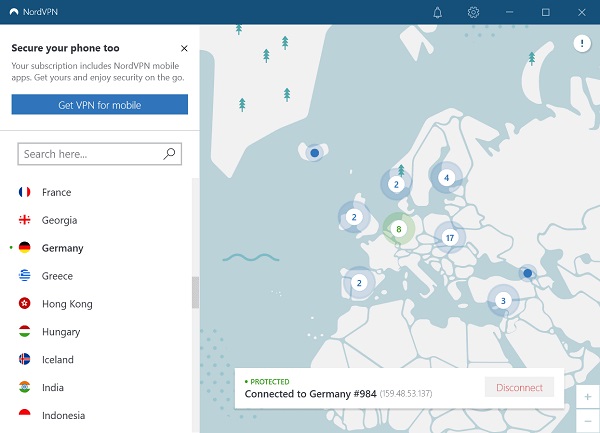 NordVPN- VPN de Indio