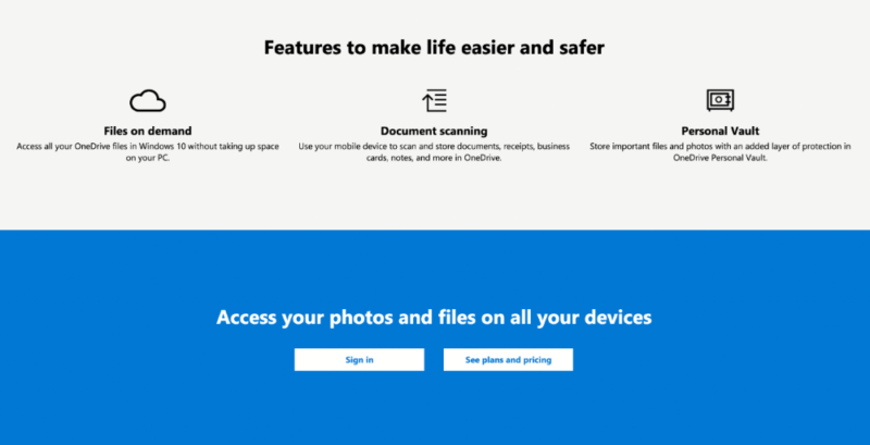 Onedrive online backup