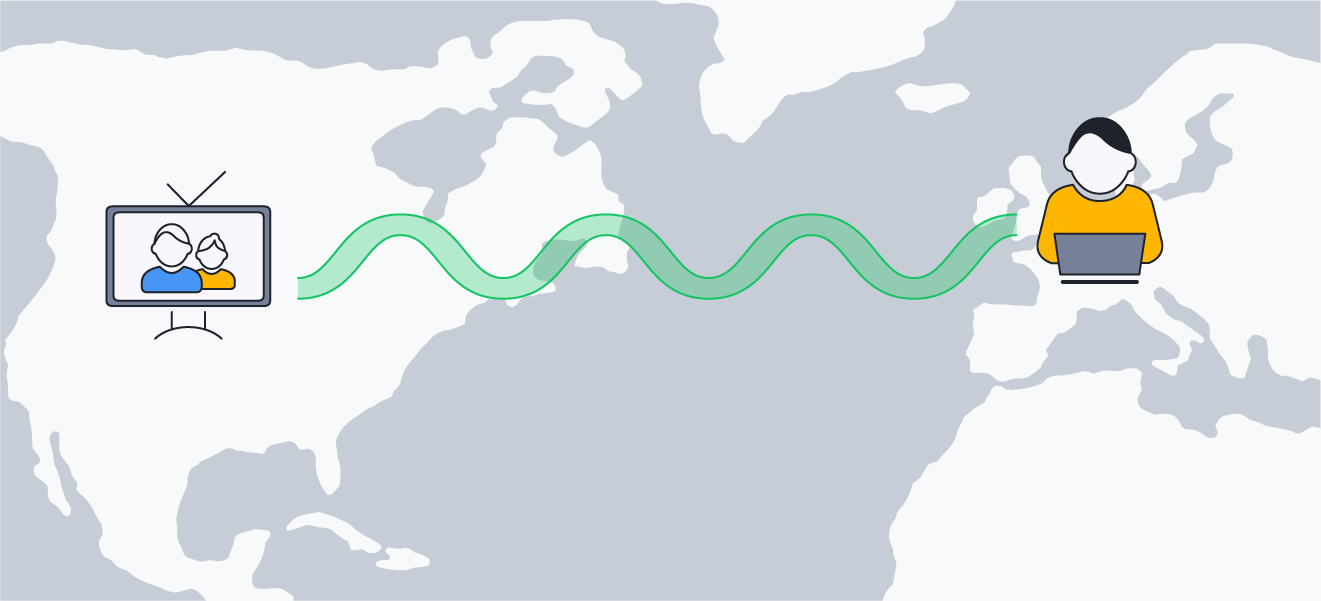 Una VPN le permite evitar el bloqueo geográfico para poder transmitir contenidos libremente.