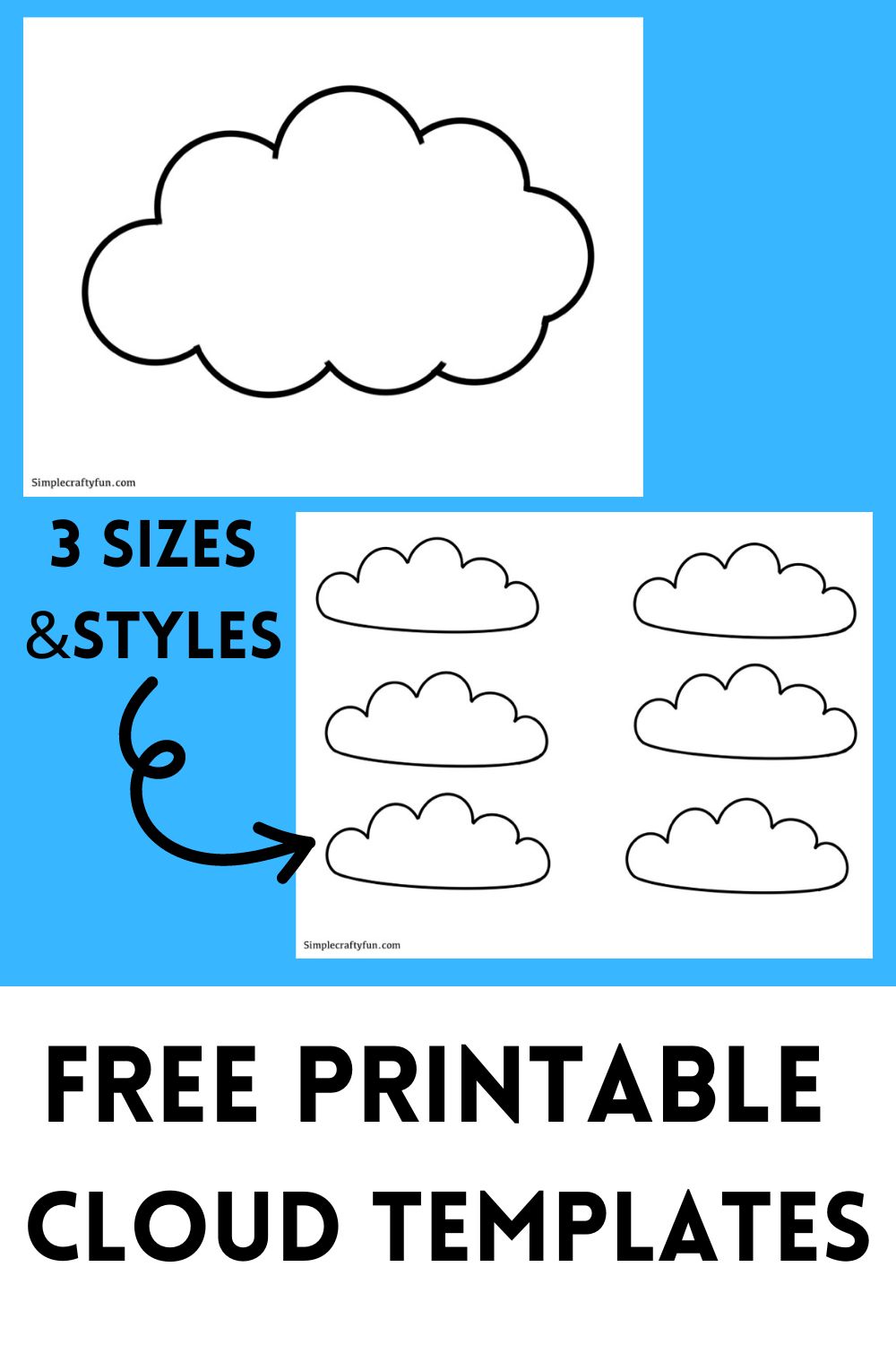 Free Printable Cloud Template Shapes –