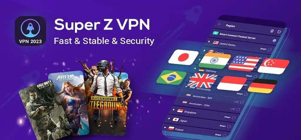 Super Z VPN v7.7.055 MOD APK (Premium Unlocked)