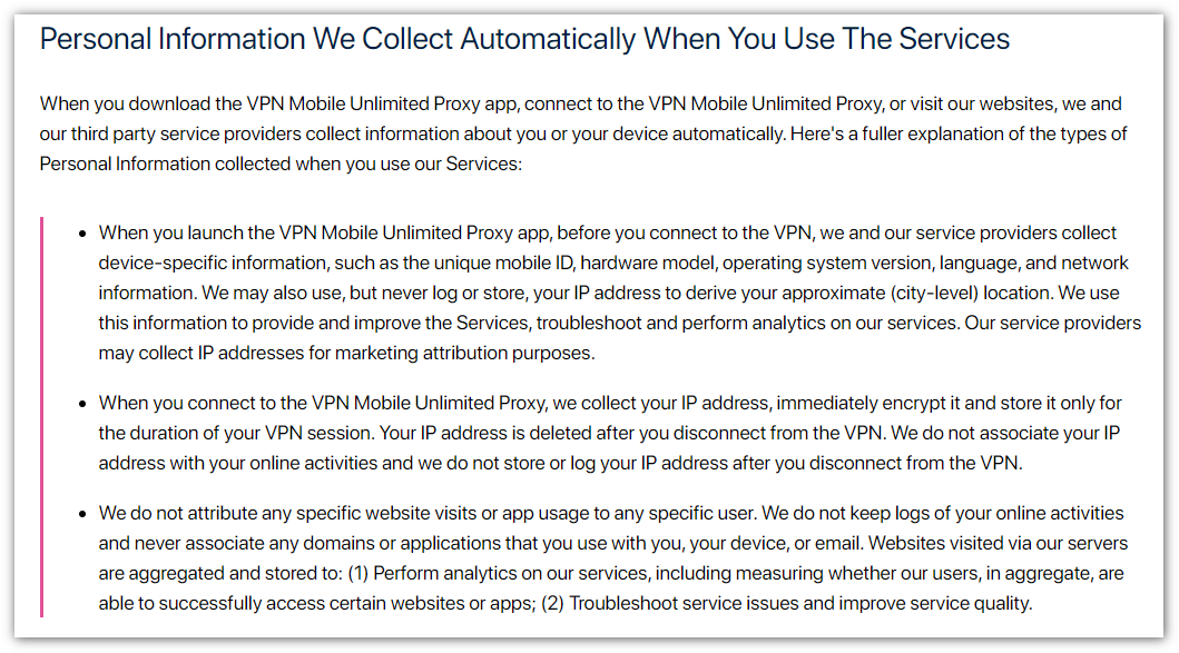 VPN Mobile Unlimited Proxy 免費且無用量限制，出乎意料速度還很不錯