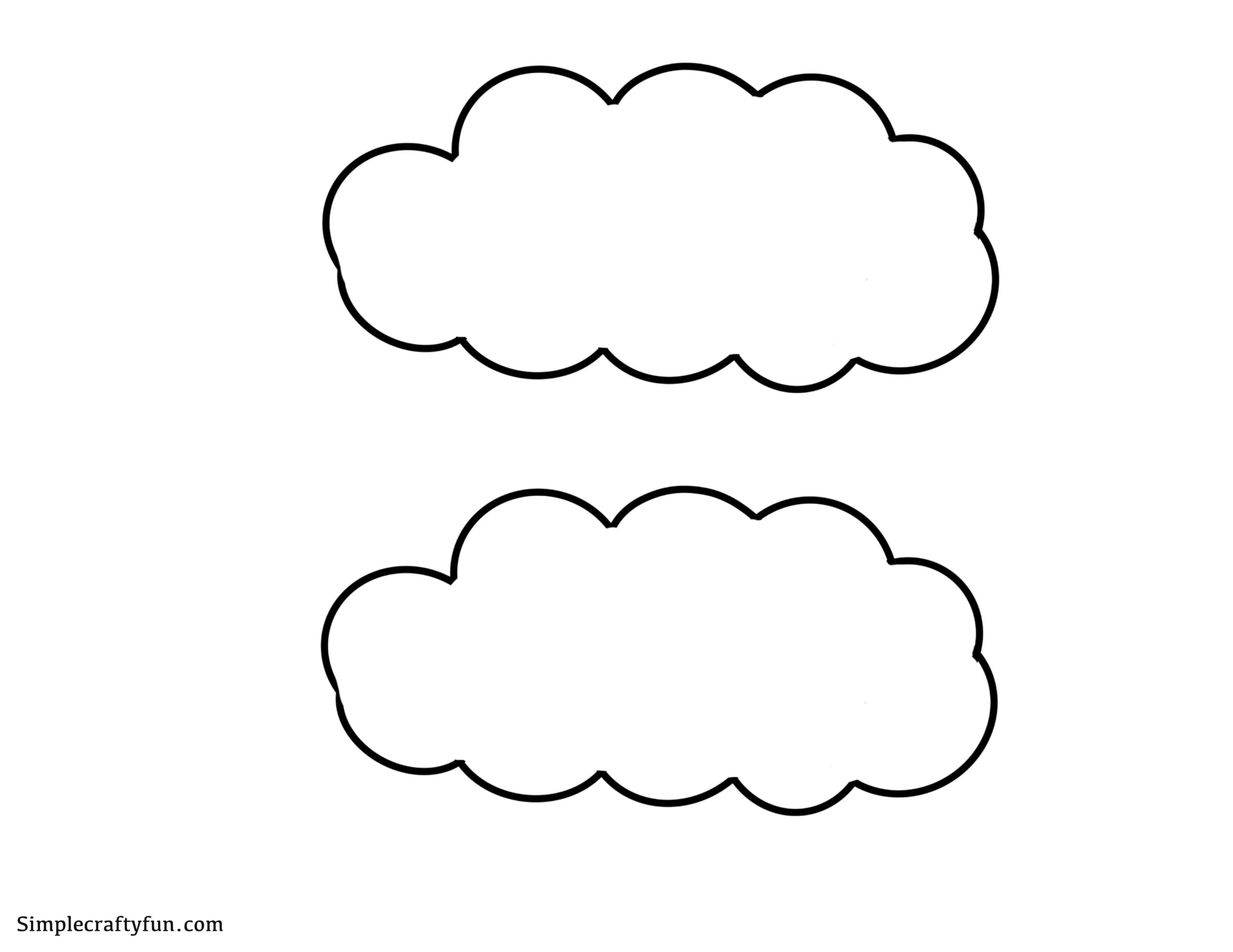 medium size cloud template free printable