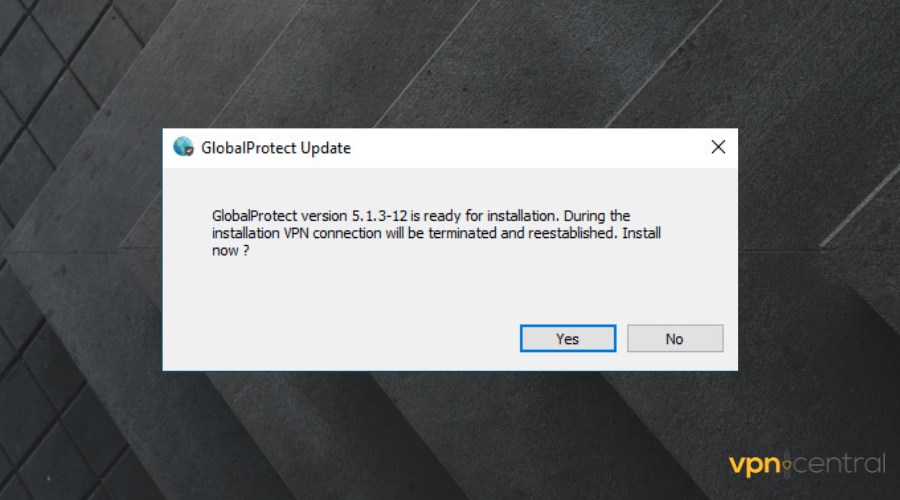 updating globalprotect