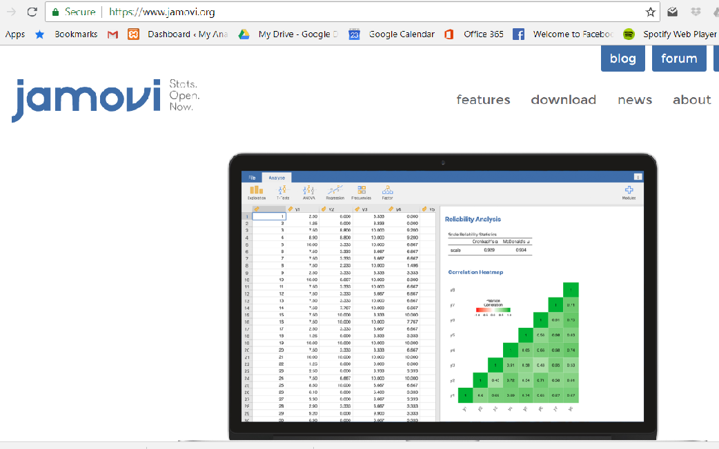 jamovi software