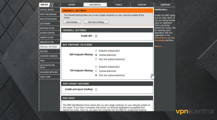 router firewall