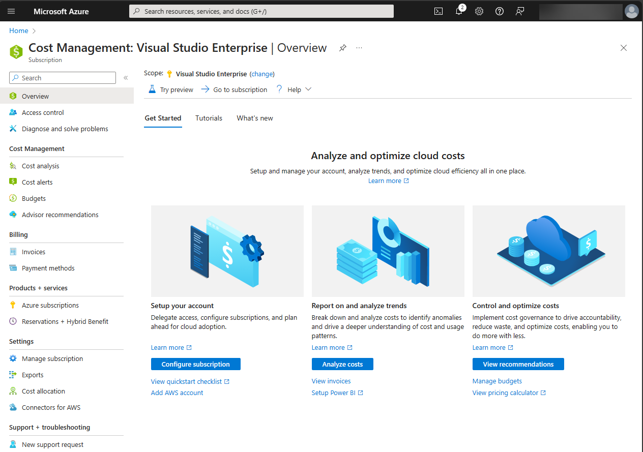 Azure Cost Management