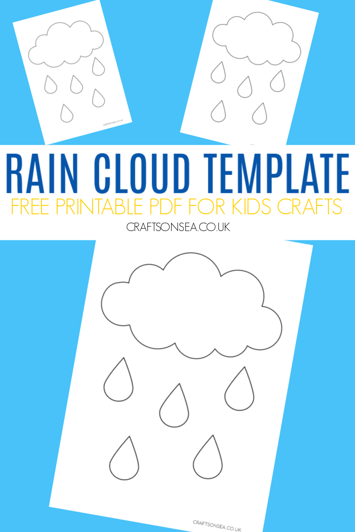 Free Rain Cloud Template (Printable PDF)