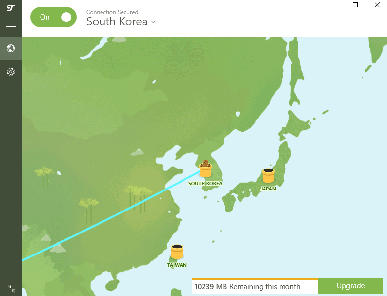 TunnelBear app korea